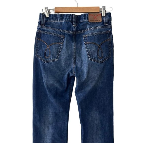 Original Calvin Klein Denim  Straight Bootcut Jeans Womens 29 x 29 Medium Wash - Picture 5 of 12